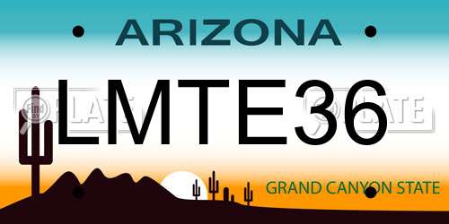 LMTE36 Arizona License Plate