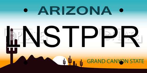 LNSTPPR Arizona License Plate
