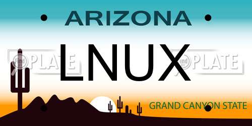 LNUX Arizona License Plate