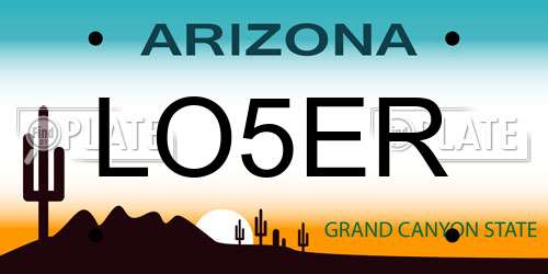 LO5ER Arizona License Plate