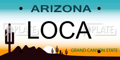 LOCA Arizona License Plate