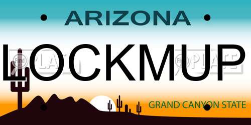 LOCKMUP Arizona License Plate