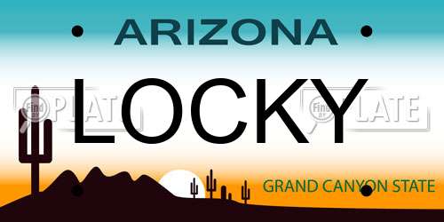 LOCKY Arizona License Plate