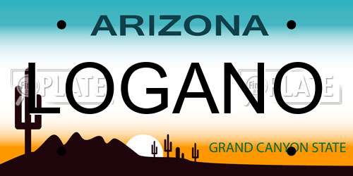 LOGANO Arizona License Plate