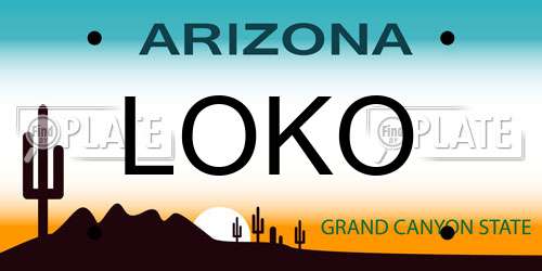 LOKO Arizona License Plate