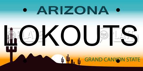 LOKOUTS Arizona License Plate