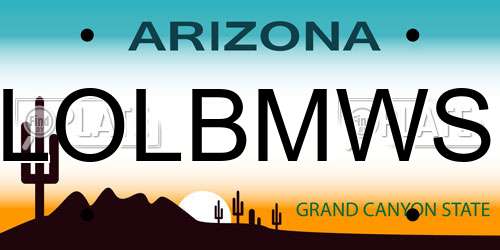 LOLBMWS Arizona License Plate