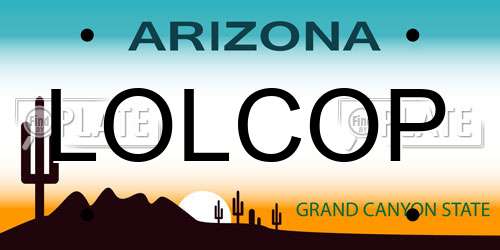 LOLCOP Arizona License Plate