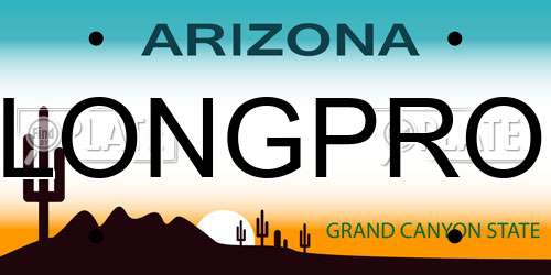 LONGPRO Arizona License Plate