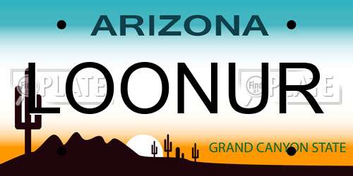 LOONUR Arizona License Plate