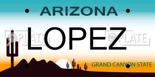 LOPEZ Arizona License Plate