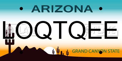 LOQTQEE Arizona License Plate