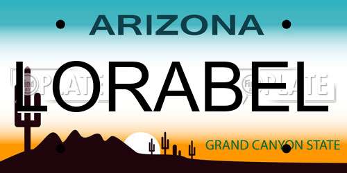 LORABEL Arizona License Plate