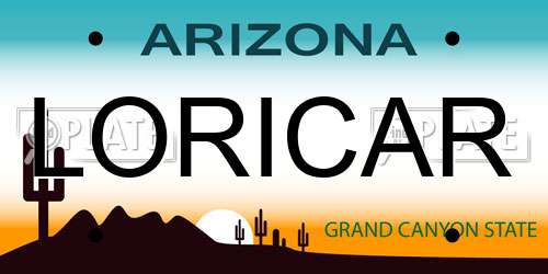 LORICAR Arizona License Plate