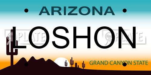 LOSHON Arizona License Plate