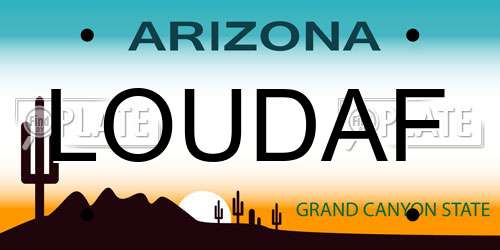 LOUDAF Arizona License Plate