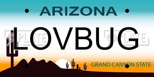 LOVBUG Arizona License Plate