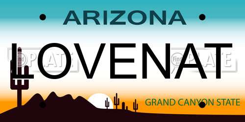 LOVENAT Arizona License Plate
