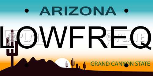 LOWFREQ Arizona License Plate