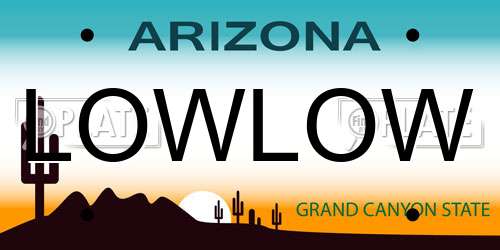 LOWLOW Arizona License Plate