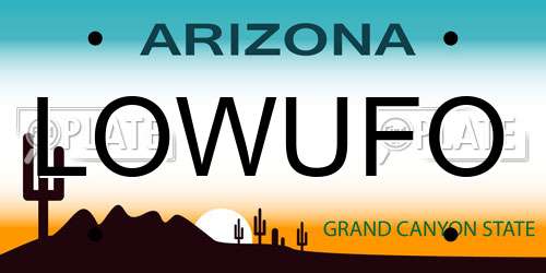 LOWUFO Arizona License Plate