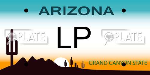 LP Arizona License Plate