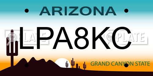 LPA8KC Arizona License Plate
