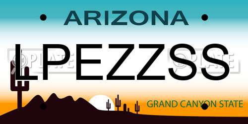LPEZZSS Arizona License Plate