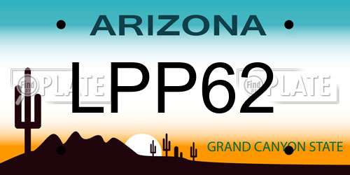 LPP62 Arizona License Plate
