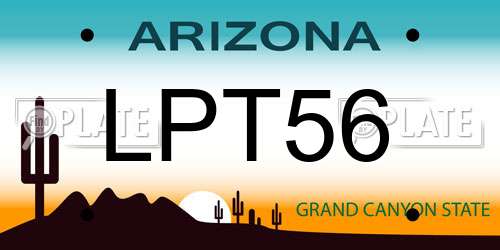 LPT56 Arizona License Plate