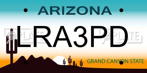 LRA3PD Arizona License Plate