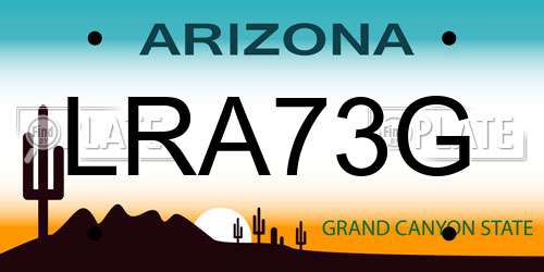 LRA73G Arizona License Plate