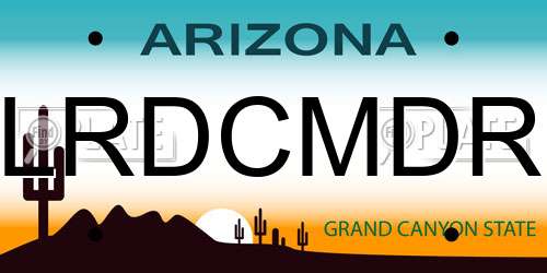 LRDCMDR Arizona License Plate