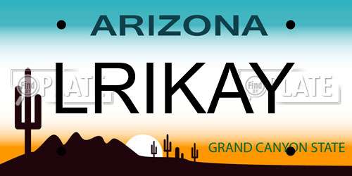 LRIKAY Arizona License Plate