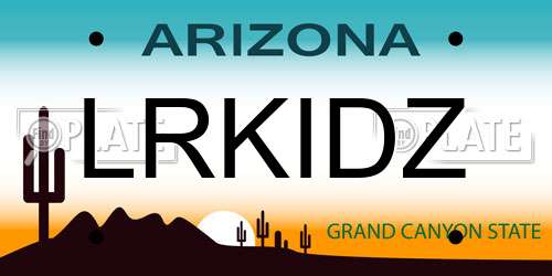 LRKIDZ Arizona License Plate