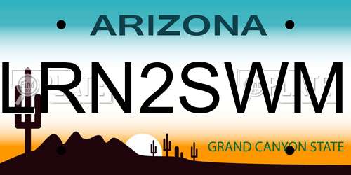 LRN2SWM Arizona License Plate