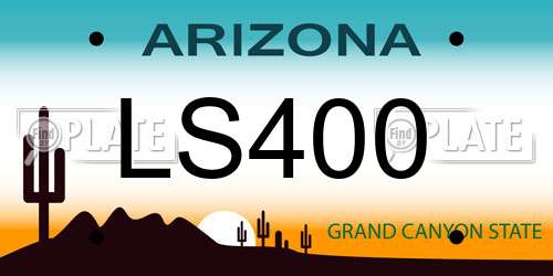 LS400 Arizona License Plate