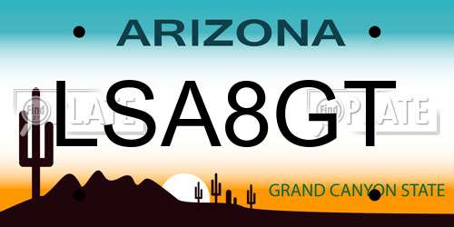 LSA8GT Arizona License Plate