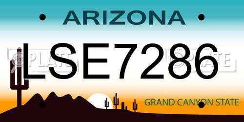 LSE7286 Arizona License Plate