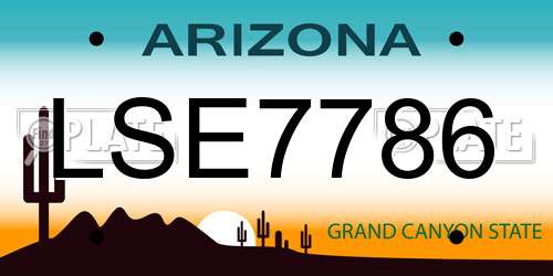 LSE7786 Arizona License Plate
