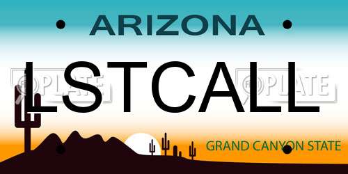 LSTCALL Arizona License Plate