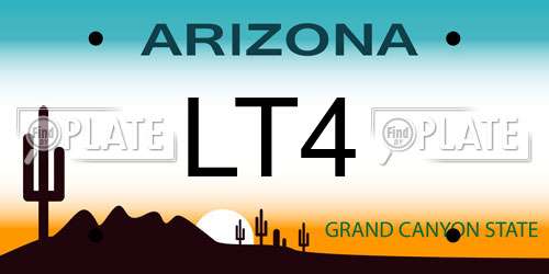 LT4 Arizona License Plate