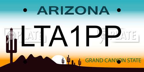 LTA1PP Arizona License Plate
