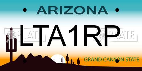 LTA1RP Arizona License Plate