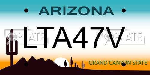 LTA47V Arizona License Plate