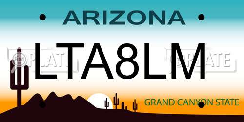 LTA8LM Arizona License Plate