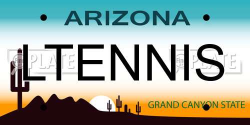LTENNIS Arizona License Plate