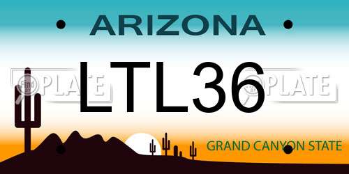 LTL36 Arizona License Plate