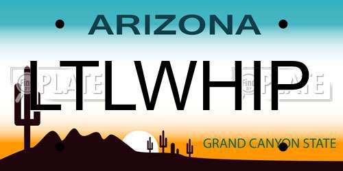 LTLWHIP Arizona License Plate