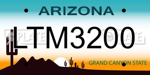 LTM3200 Arizona License Plate